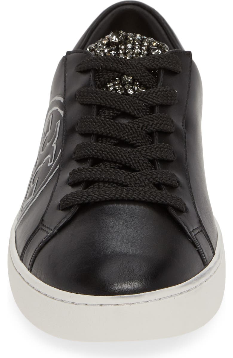 Tory Burch Embellished Logo Sneaker, Alternate, color,