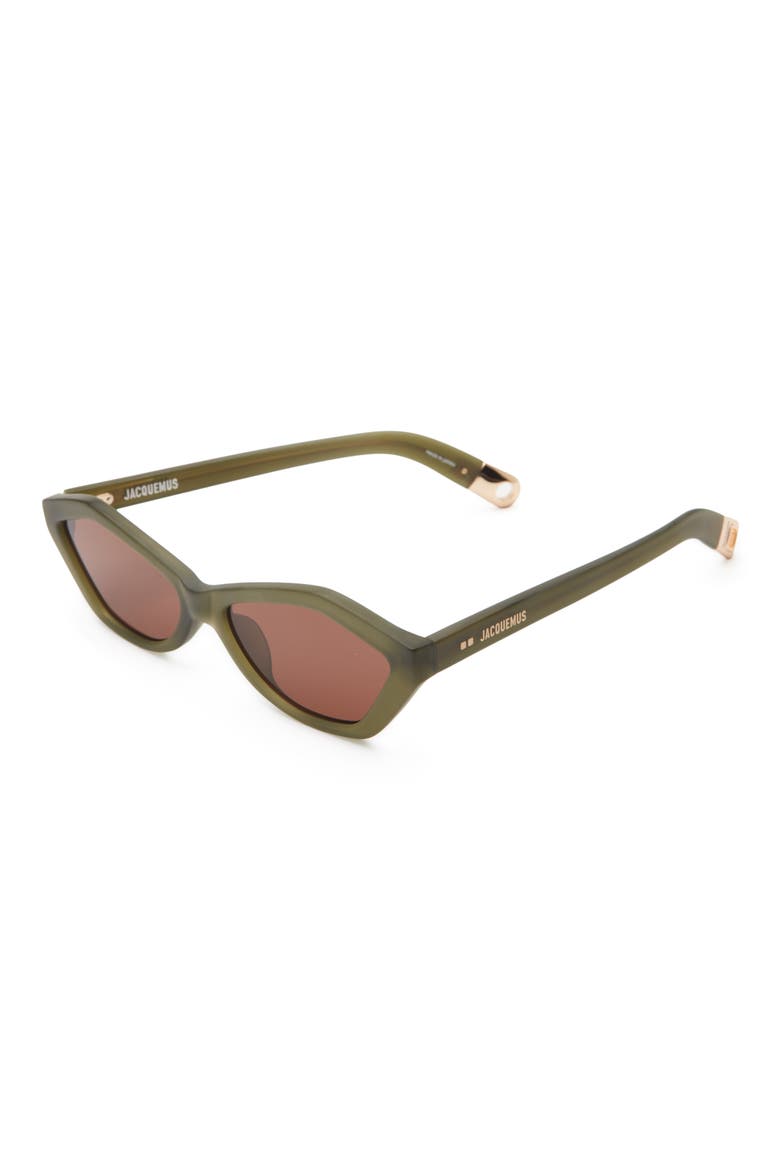Les Lunettes Bambino Cat Eye Sunglasses, Alternate, color, SANDED GREEN/GOLD/BROWN