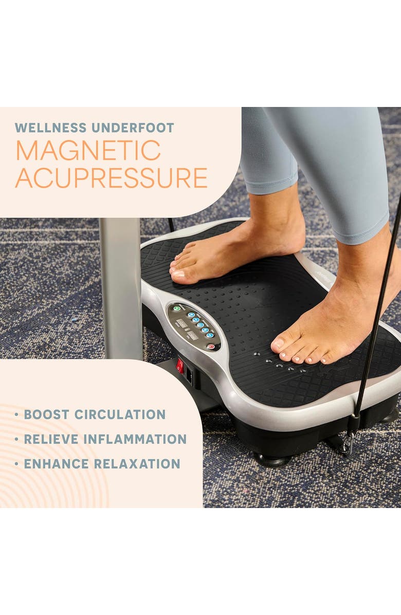 Lifepro TrimLite Vibration Plate Exercise Machine with Handlebars for Full Body Fitness, Alternate, color, Grey