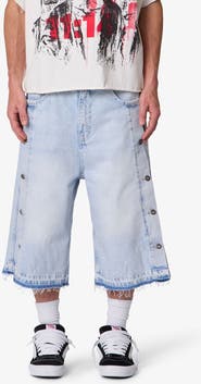 mnml Ultra Baggy Offset Button Crop Jeans