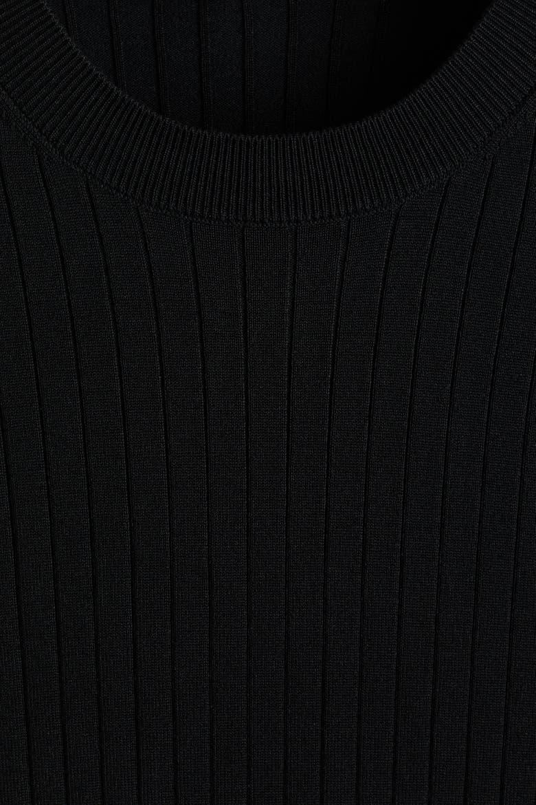 Slim Fit Knitted T-shirt, Alternate, color, Black