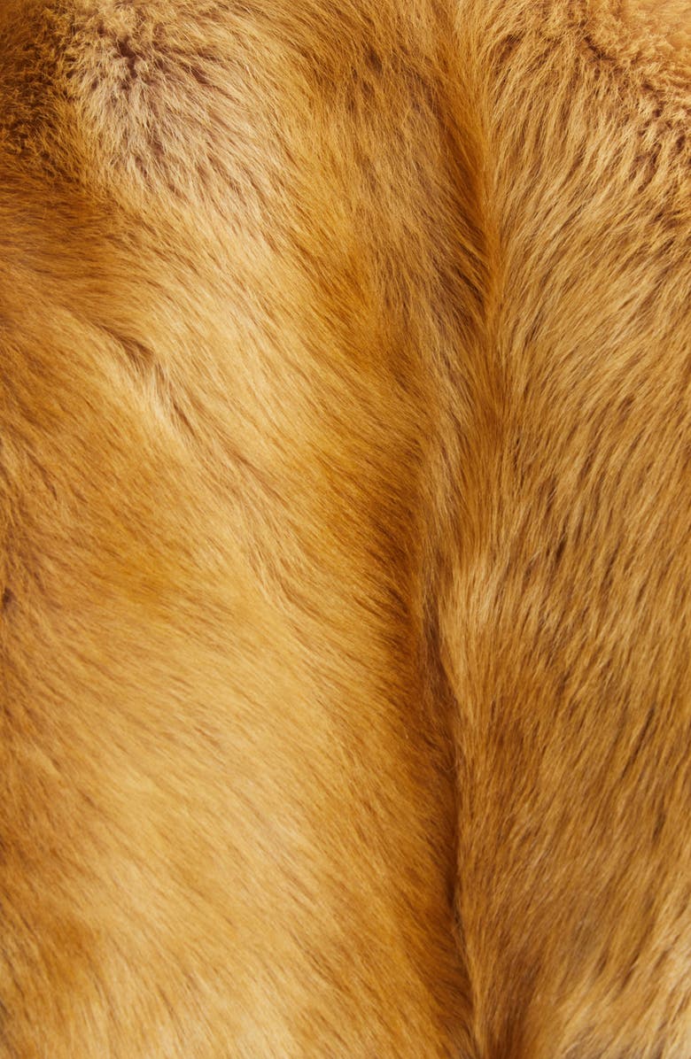 FERRAGAMO Genuine Shearling Bolero, Alternate, color, Gold Fox