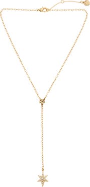 AllSaints Faux Pearl Star Charm Y-Necklace