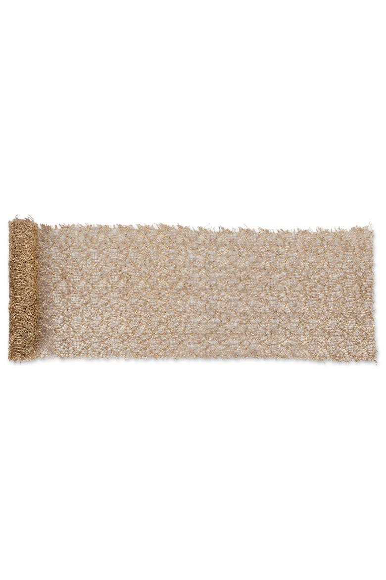 Sequin Mesh Table Runner Roll 16x120", Alternate, color, Gold