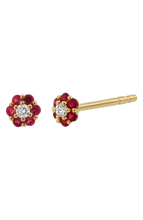 Bony Levy El Mar Gemstone & Diamond Flower Stud Earrings