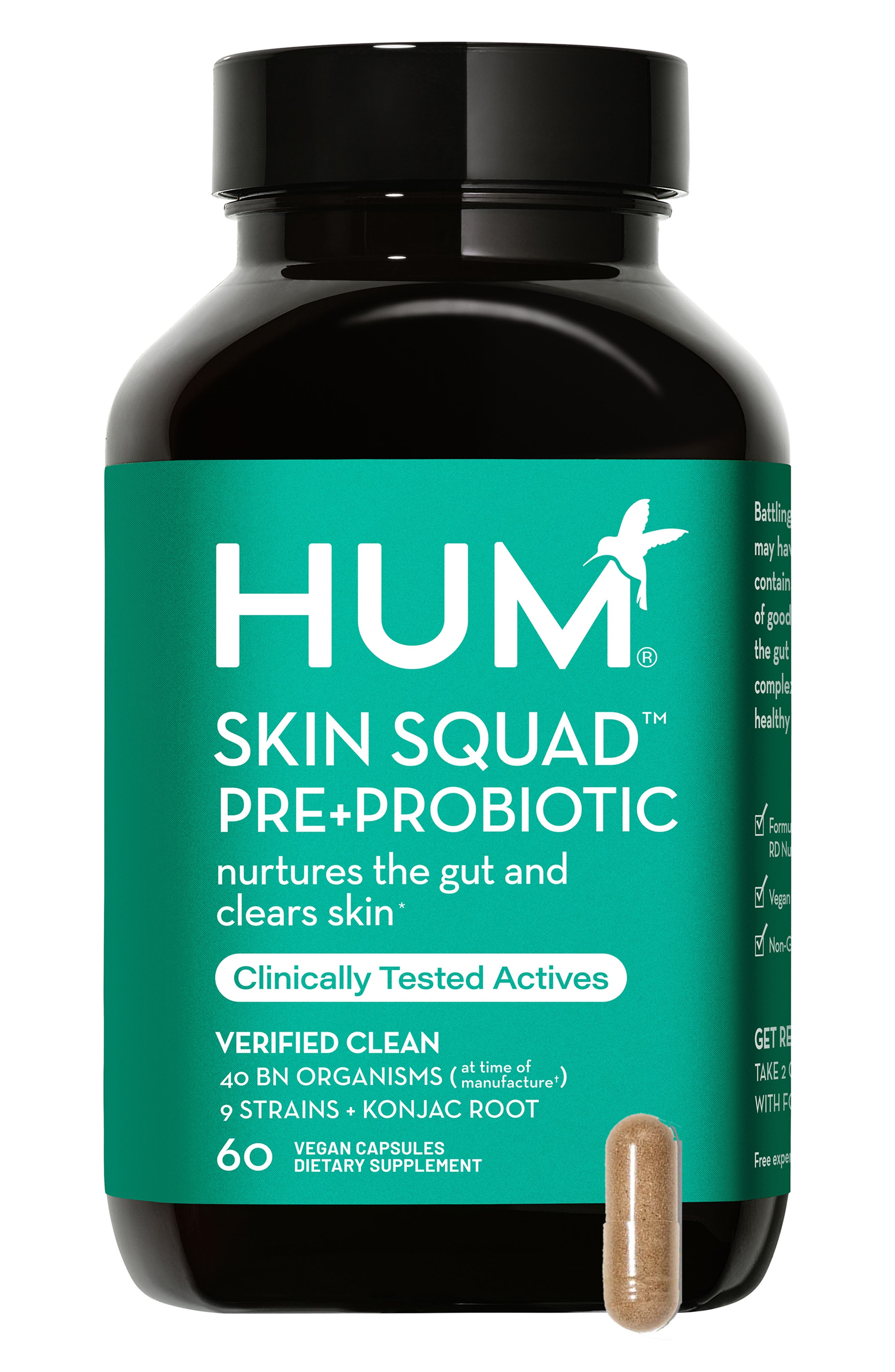 Hum Nutrition Skin Squad™ Pre+Probiotic Dietary Supplement