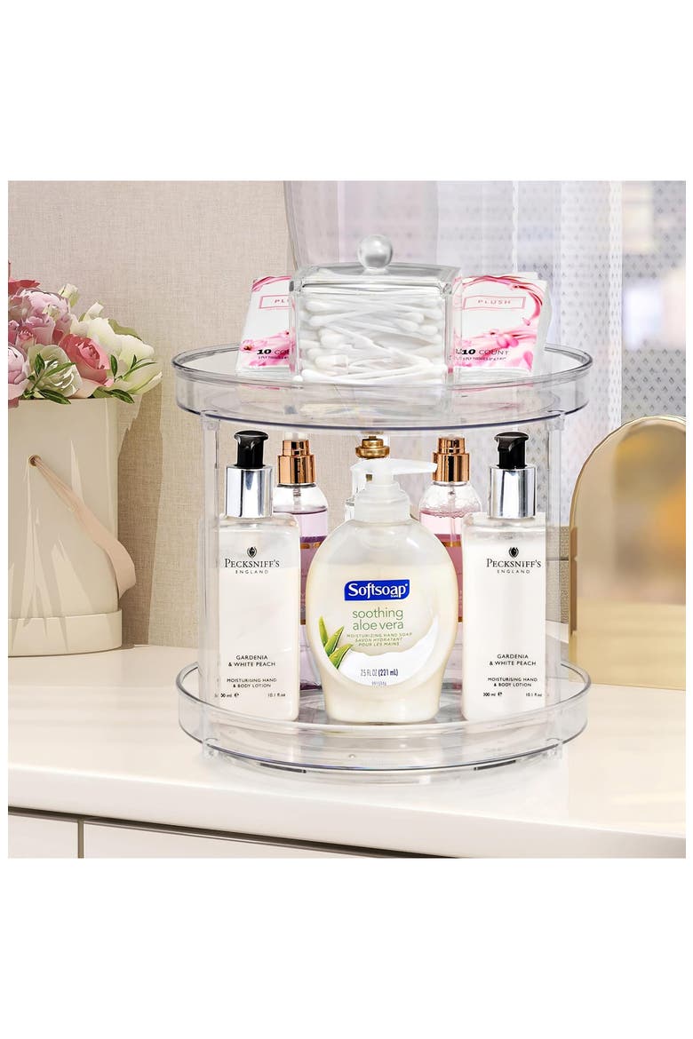 Lazy Susan Organizer Set, Alternate, color, CLEAR