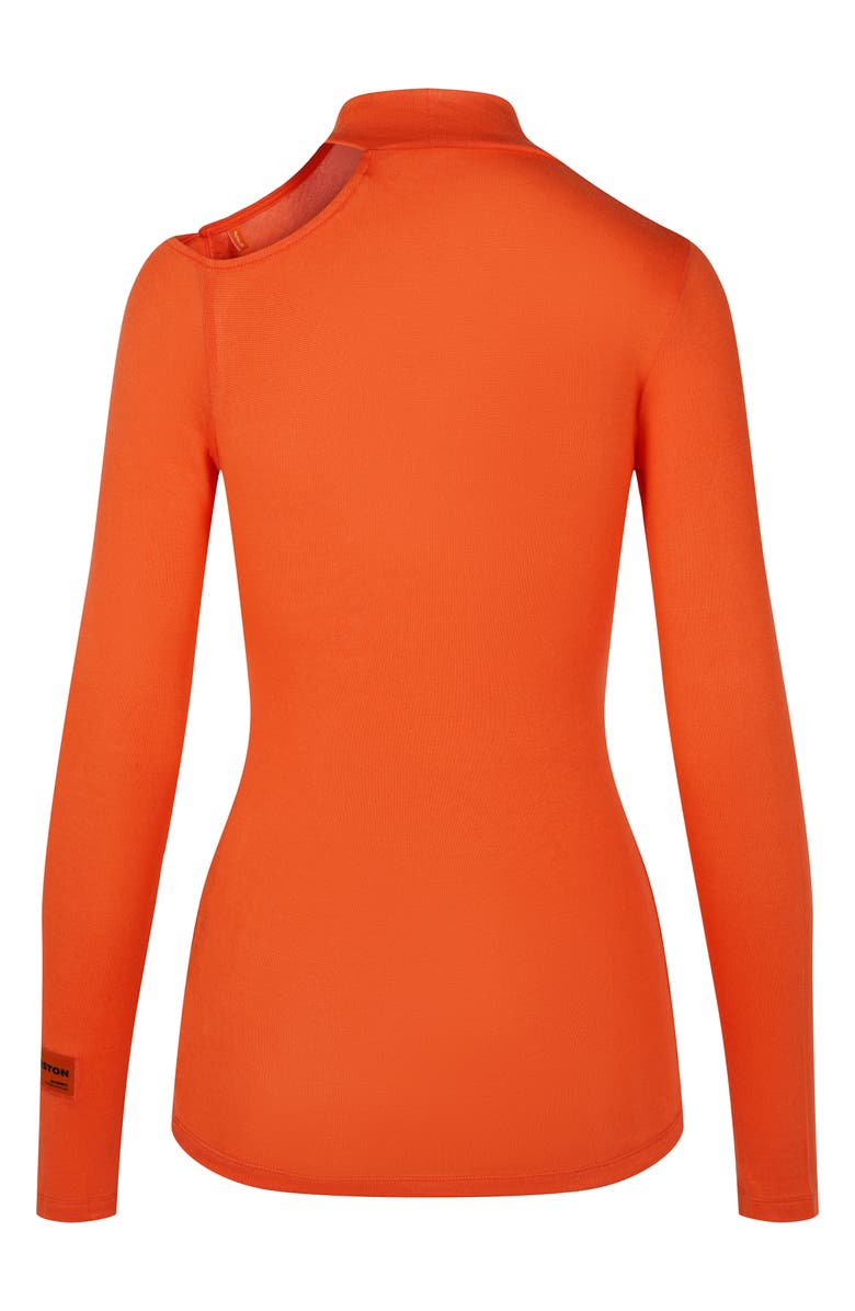 Heron Preston Shoulder Cutout Mock Neck Top, Alternate, color, 