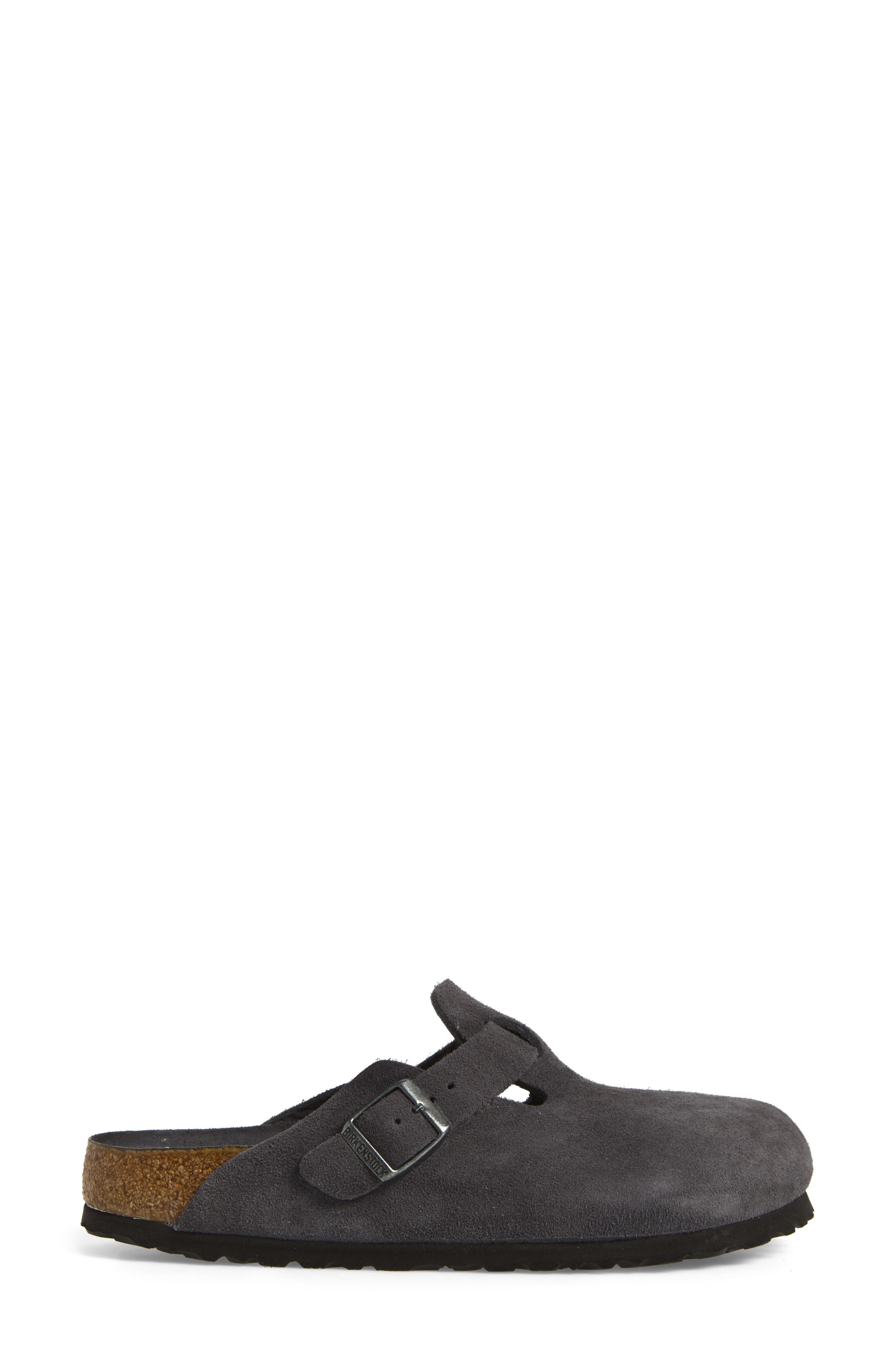 Boston Soft Footbed Leather Clog, Alternate, color, CHARCOAL