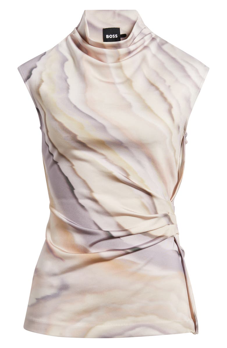 BOSS Erocis Print Sleeveless Top, Alternate, color, Lavender Tide Print