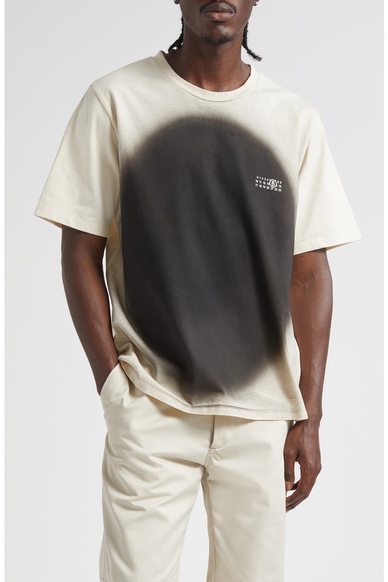 Spray Dot Motif Logo Graphic T-Shirt, Main, color, CREAM