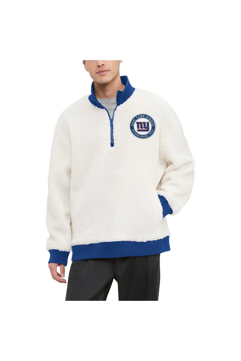 Men's Tommy Hilfiger  Cream New York Giants Jordan Sherpa Quarter-Zip Sweatshirt, Alternate, color, Cream