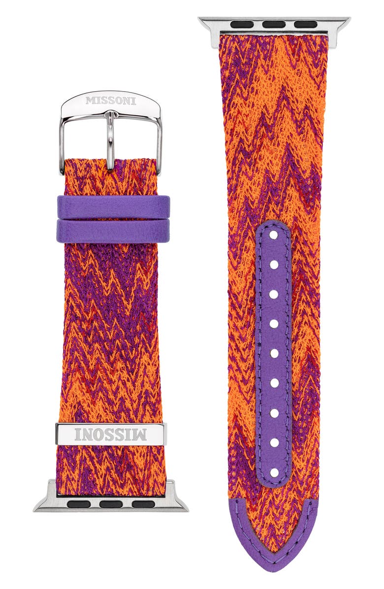 Missoni Multicolor Authentic Zigzag 24mm Textile Apple Watch<sup>®</sup> Watchband, Main, color,