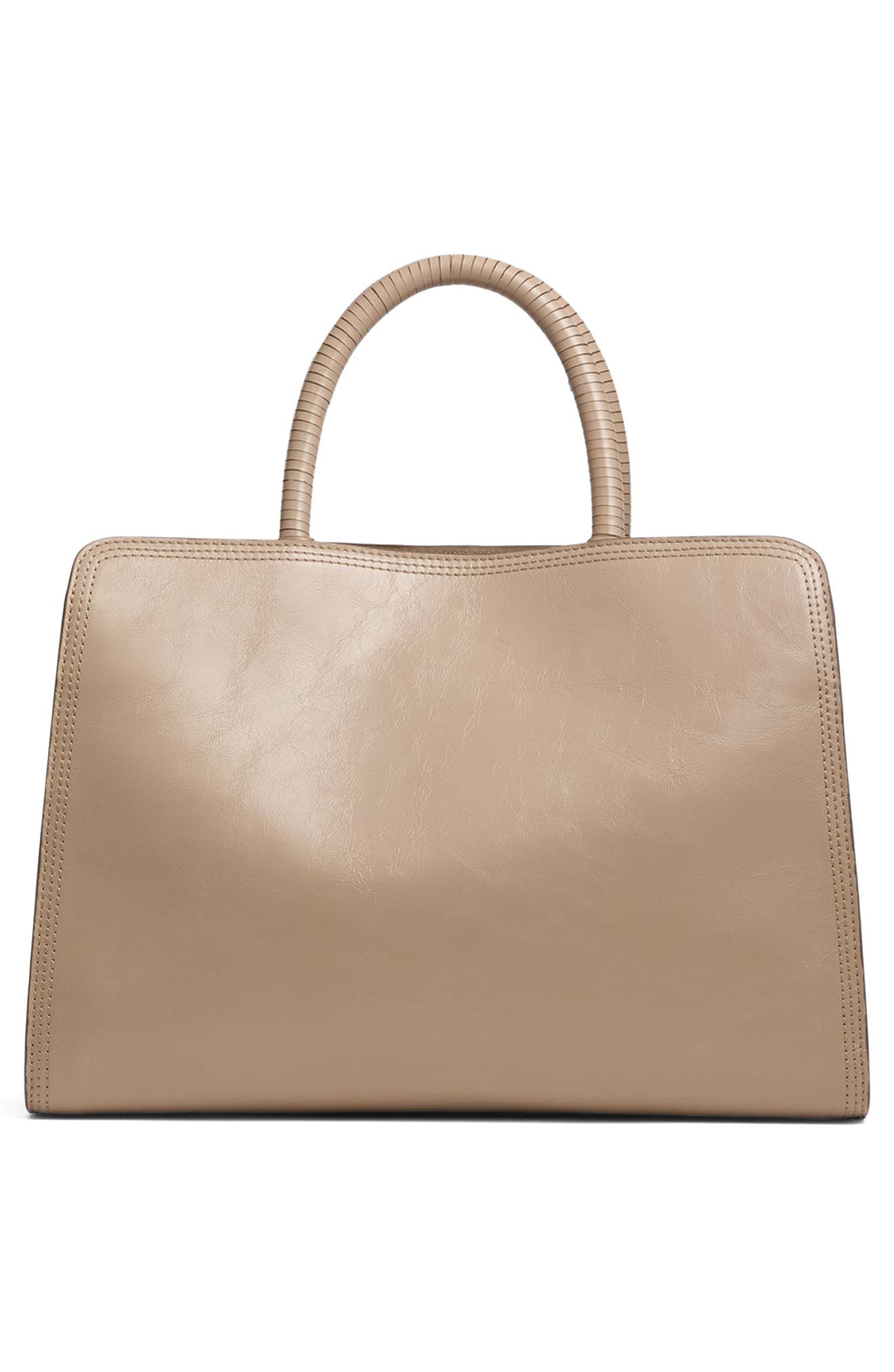 LK Bennett Ella Embossed Leather Tote, Alternate, color, Taupe