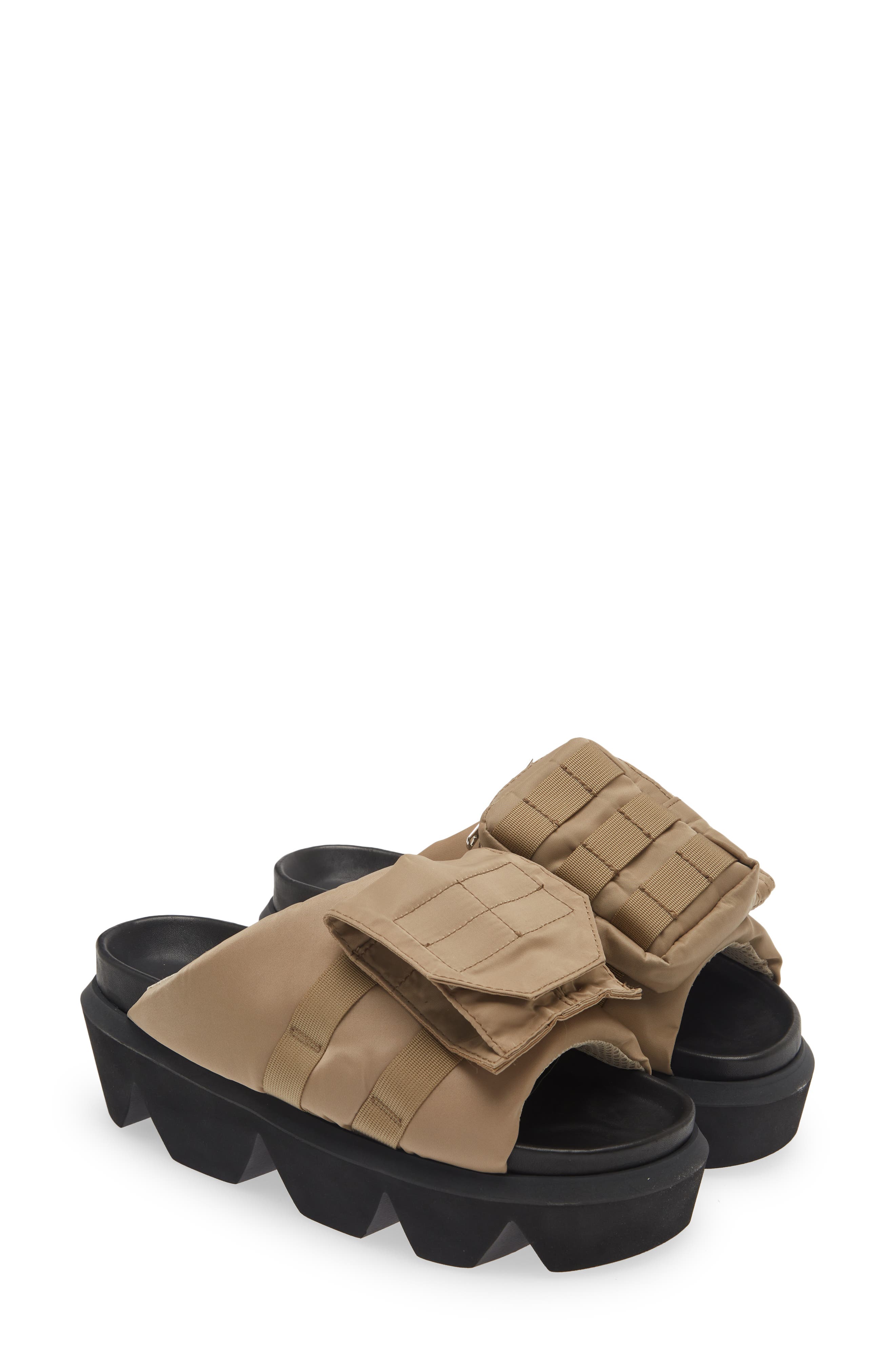 Sacai Pockets Slide Sandal, Main, color, 