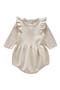 Lizzie Ruffle Sleeve Knit Cotton Bodysuit