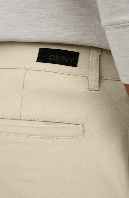 Dkny Powerstretch Flat Front Cargo Pants In Khaki