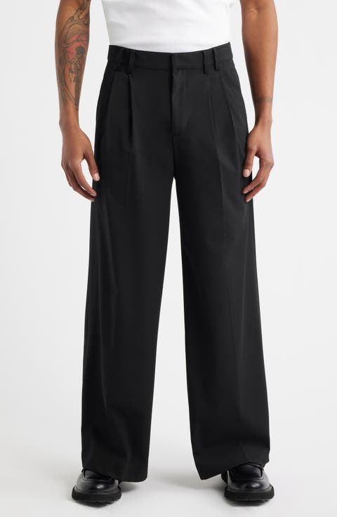 Eco Pleated Wide Leg Trousers