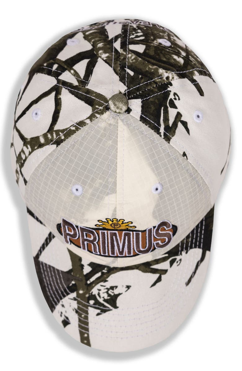 PLEASURES Brown Album Layered Adjustable Baseball Cap, Alternate, color, Snow