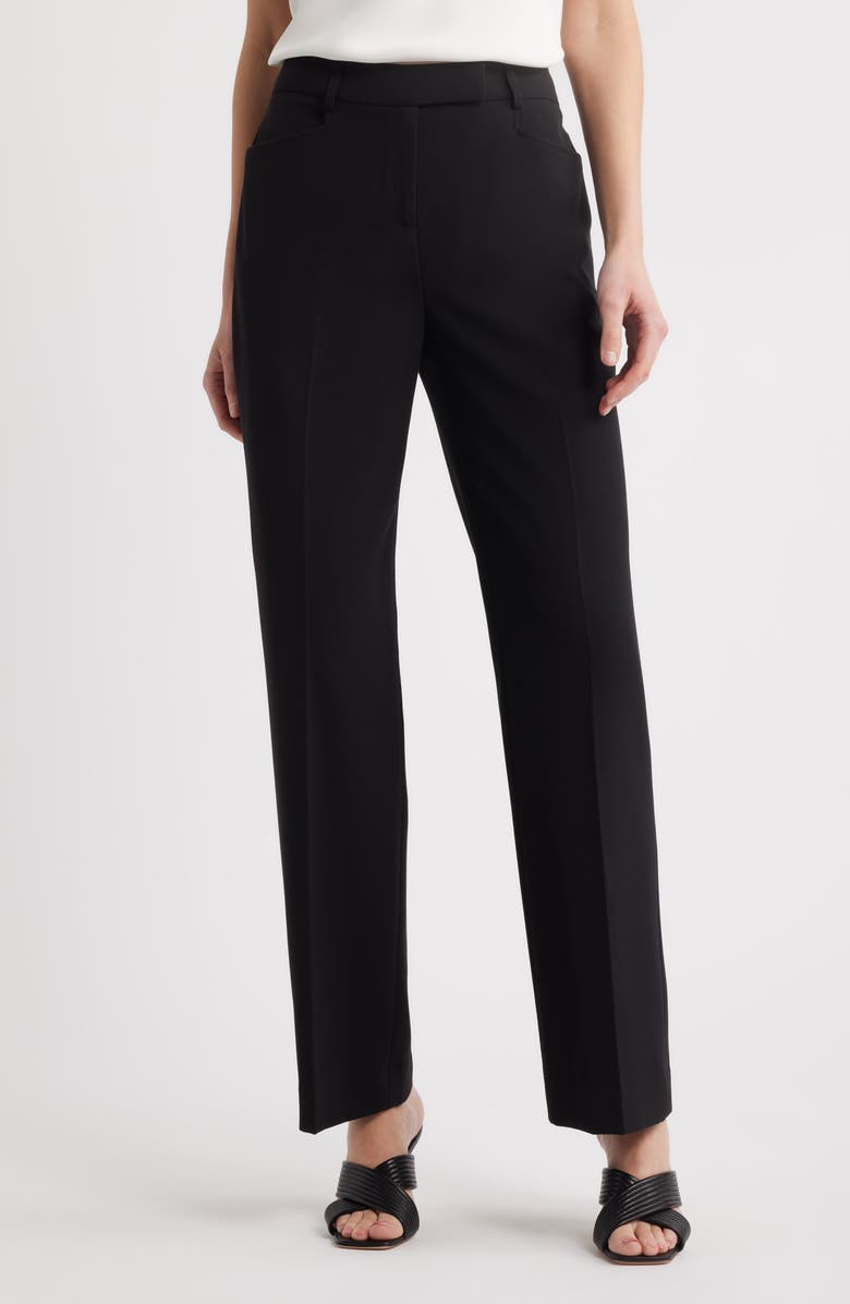 Tahari ASL Bird Eye Straight Leg Pants, Main, color, 