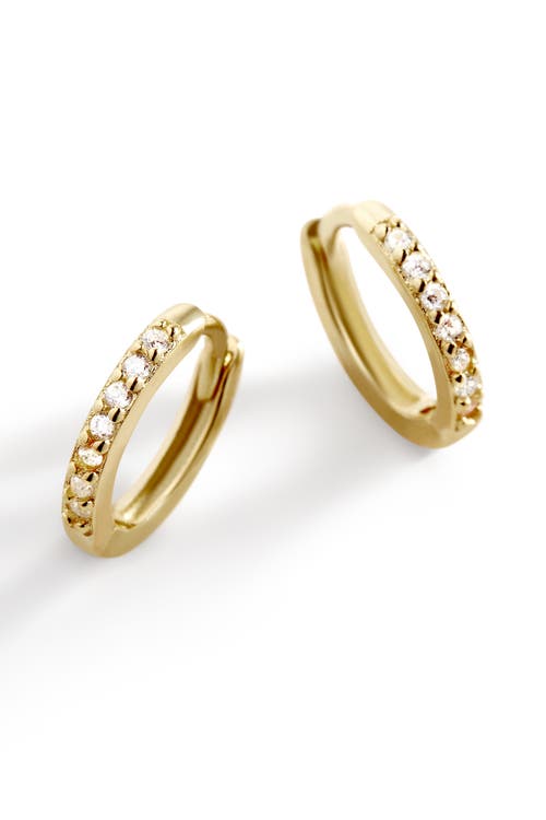 Mint & Lily Pave Huggie Hoop Earrings