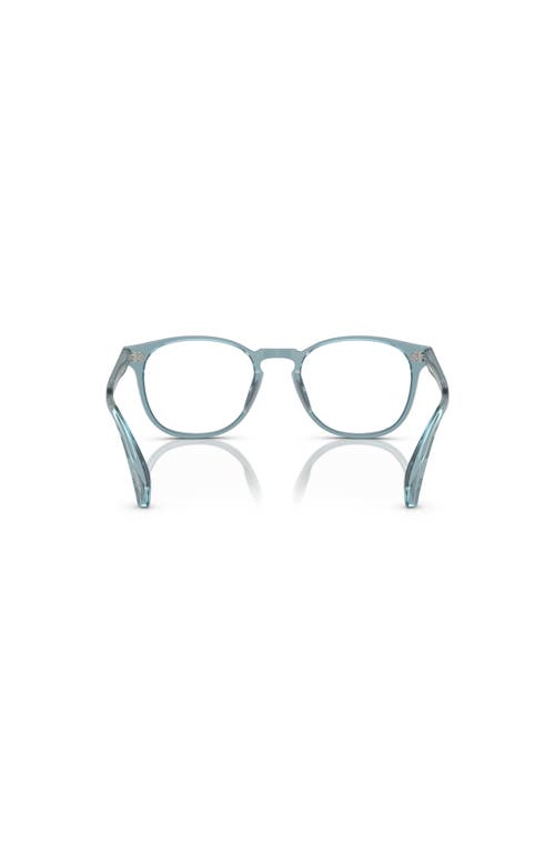 Oliver Peoples 49mm Round Optical Glasses In Blue