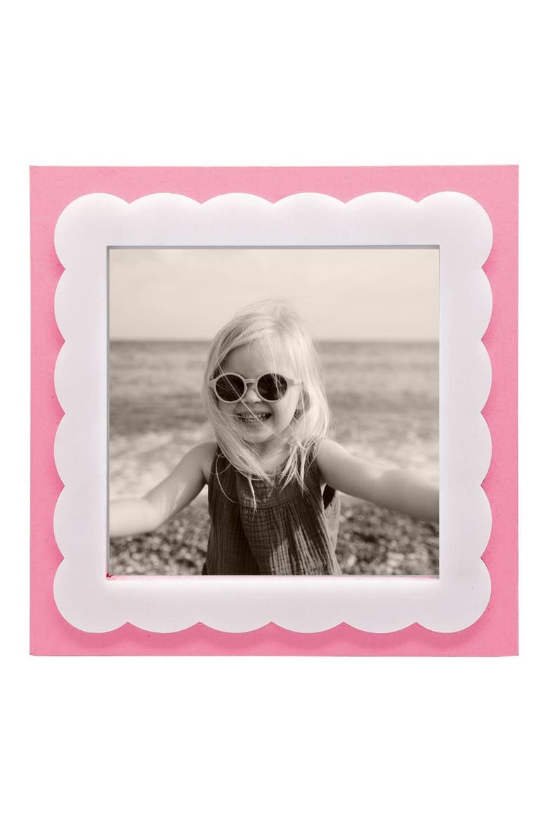 Pink Scallop 4 x 4-Inch Picture Frame, Main, color, PINK