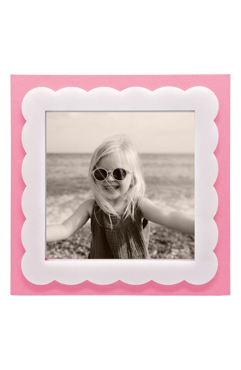 Mariposa Pink Scallop 4 x 4-Inch Picture Frame, Main, color, Pink