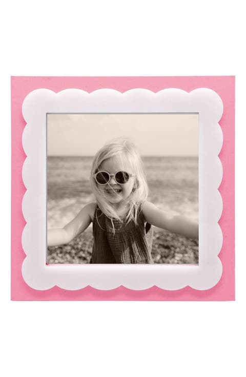 Pink Scallop 4 x 4-Inch Picture Frame