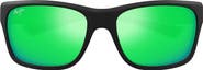 Maui Jim 'Ano Nui 63mm Oversize PolarizedPlus2® Rectangular Wrap Sunglasses
