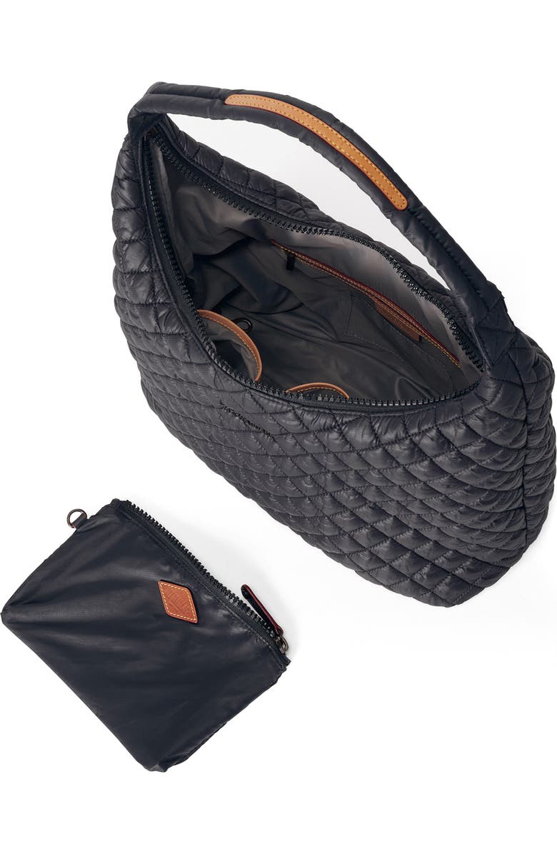 MZ Wallace Large Metro Shoulder Bag, Alternate, color, Black