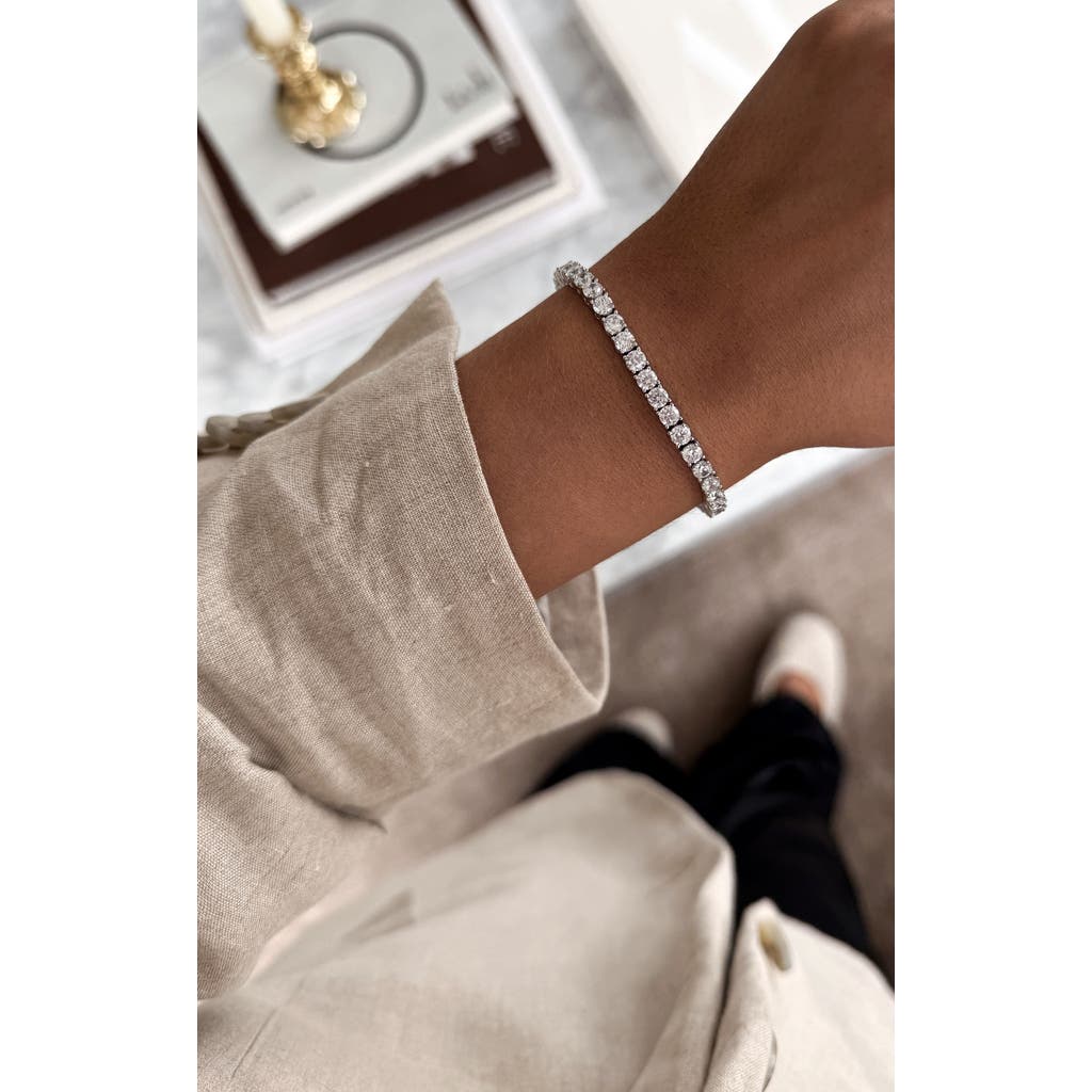 Untamed Petals Zoe Tennis Bracelet In Neutral