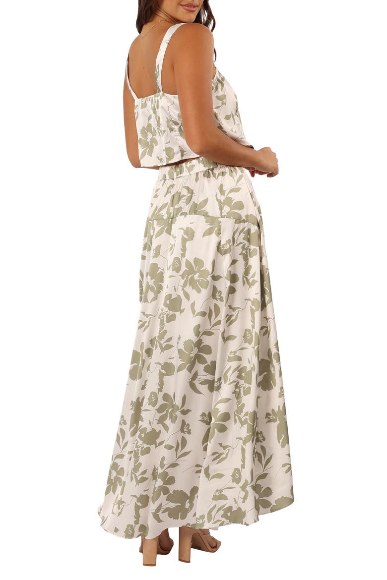 Lulu Floral Crop Tank Top & Maxi Skirt Set, Alternate, color, SAGE FLORAL