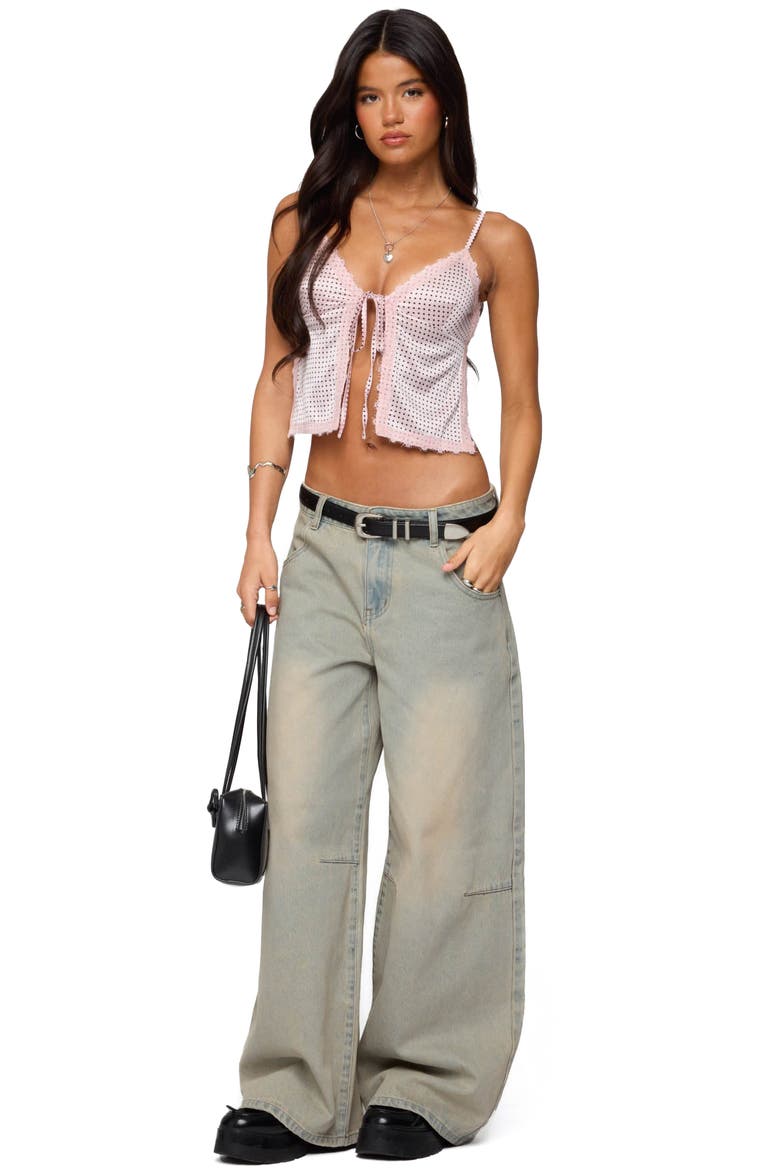 Dot Backless Satin Camisole, Alternate, color, LIGHT-PINK