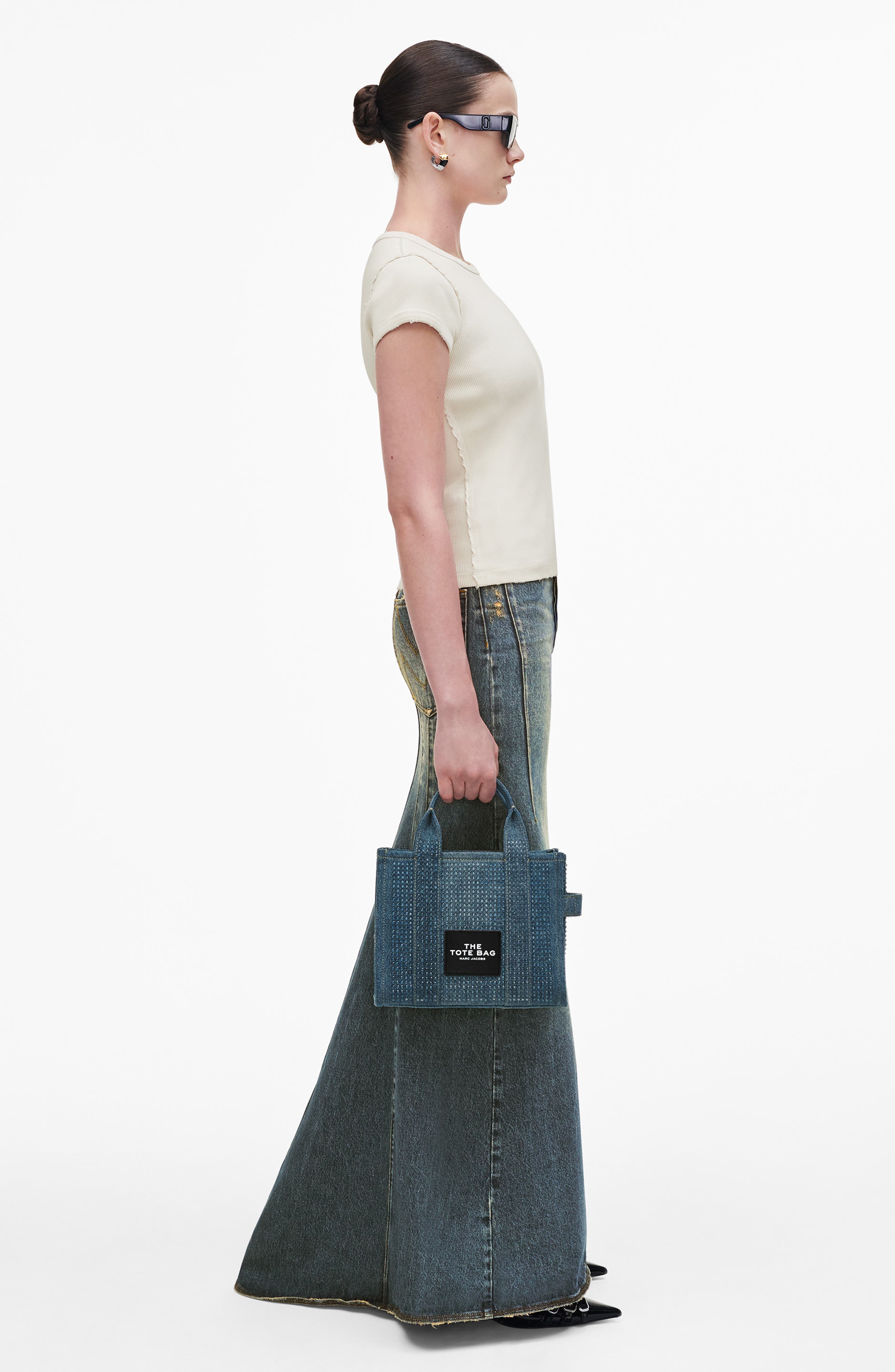 Marc Jacobs The Small Denim Tote, Alternate, color, 