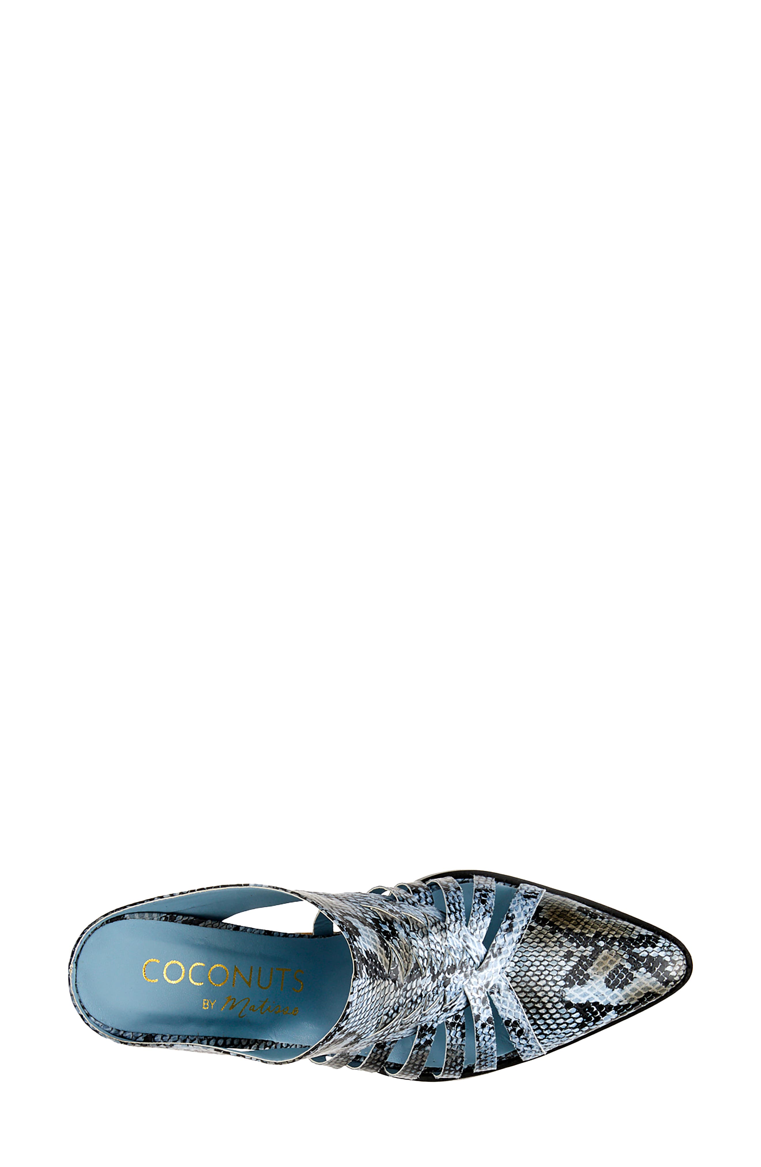 Coconuts by Matisse Gold Coast Snake Embossed Woven Mule, Alternate, color, 