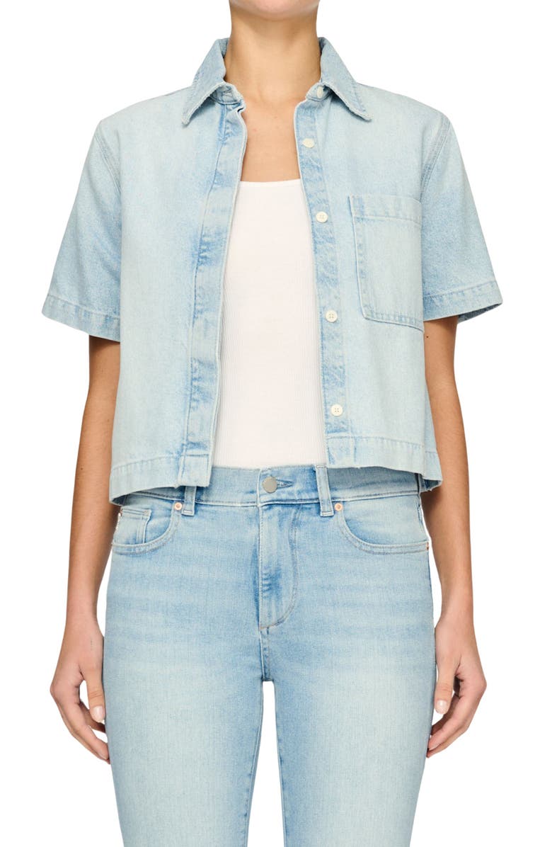 DL1961 Montauk Short Sleeve Denim Shirt, Main, color,