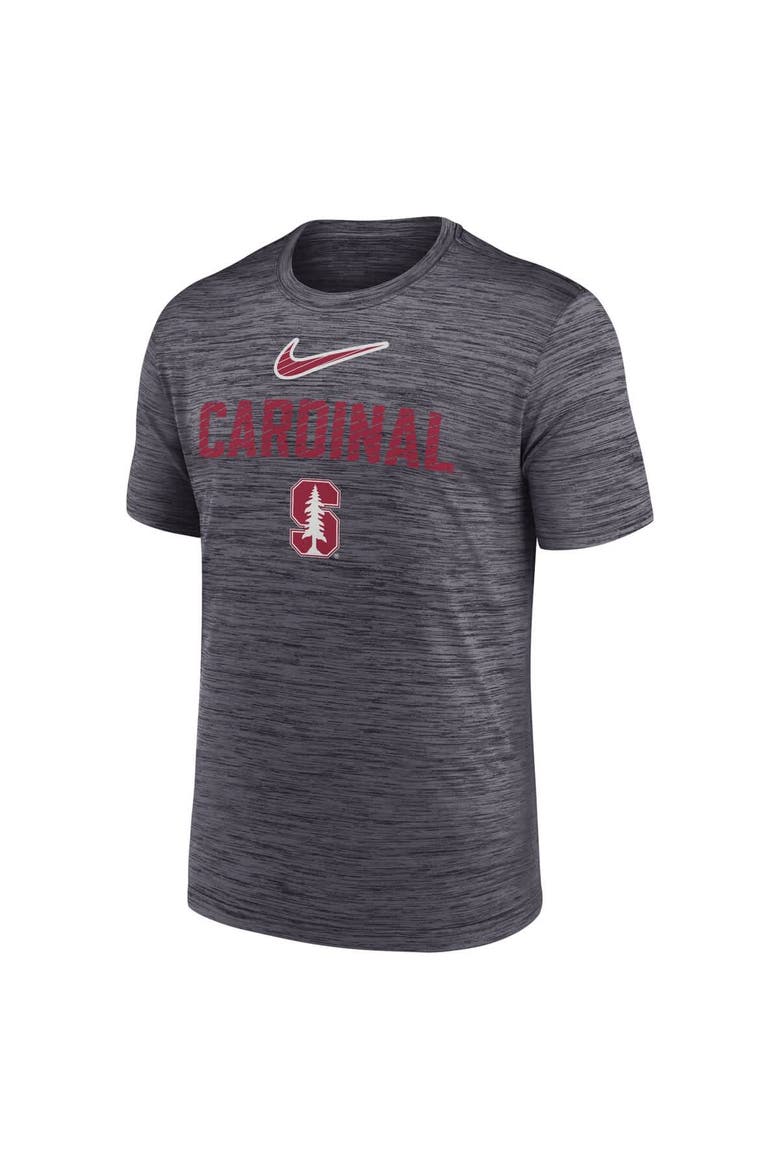 Men's Nike Black Stanford Cardinal Campus Slant Velocity Performance T-Shirt, Alternate, color, Black