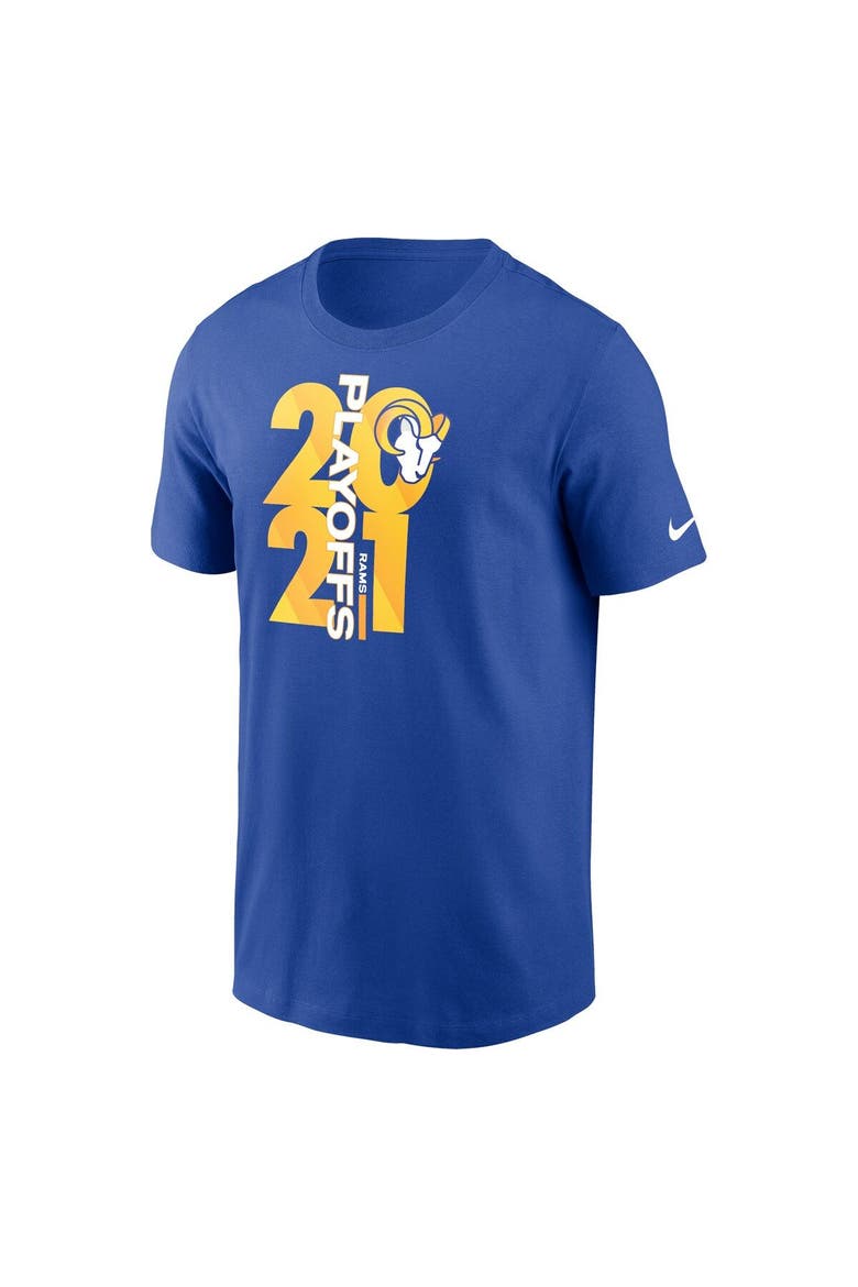 Men's Nike Royal Los Angeles Rams 2021 NFL Playoffs Bound T-Shirt, Alternate, color, Royal