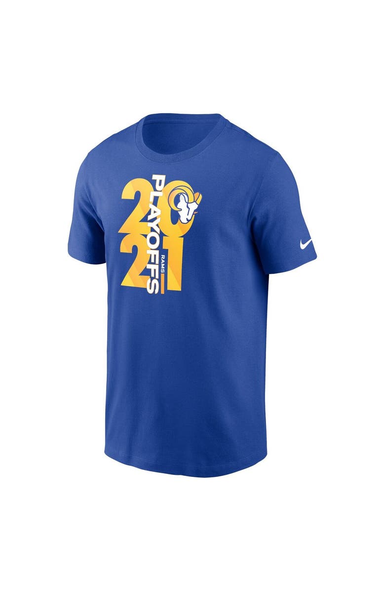 Nike Men's Nike Royal Los Angeles Rams 2021 NFL Playoffs Bound T-Shirt, Alternate, color,