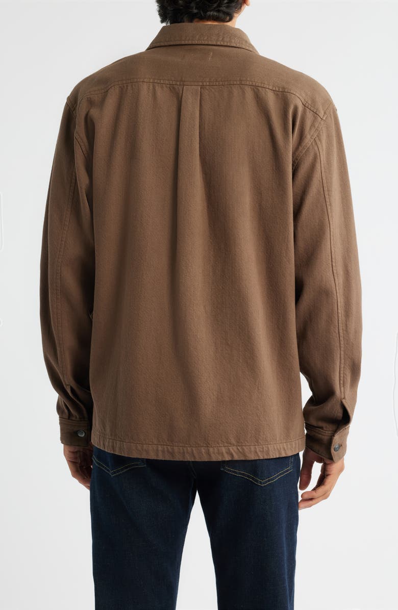 FRAME Textured Terry Double Pocket Overshirt, Alternate, color, Soft Mocha