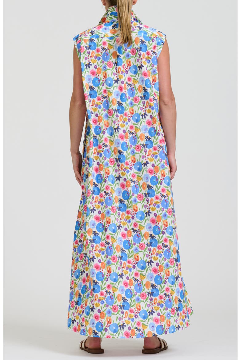 Sleeveless Tie Waist Shirtdress, Alternate, color, SUMMER BOUQUET
