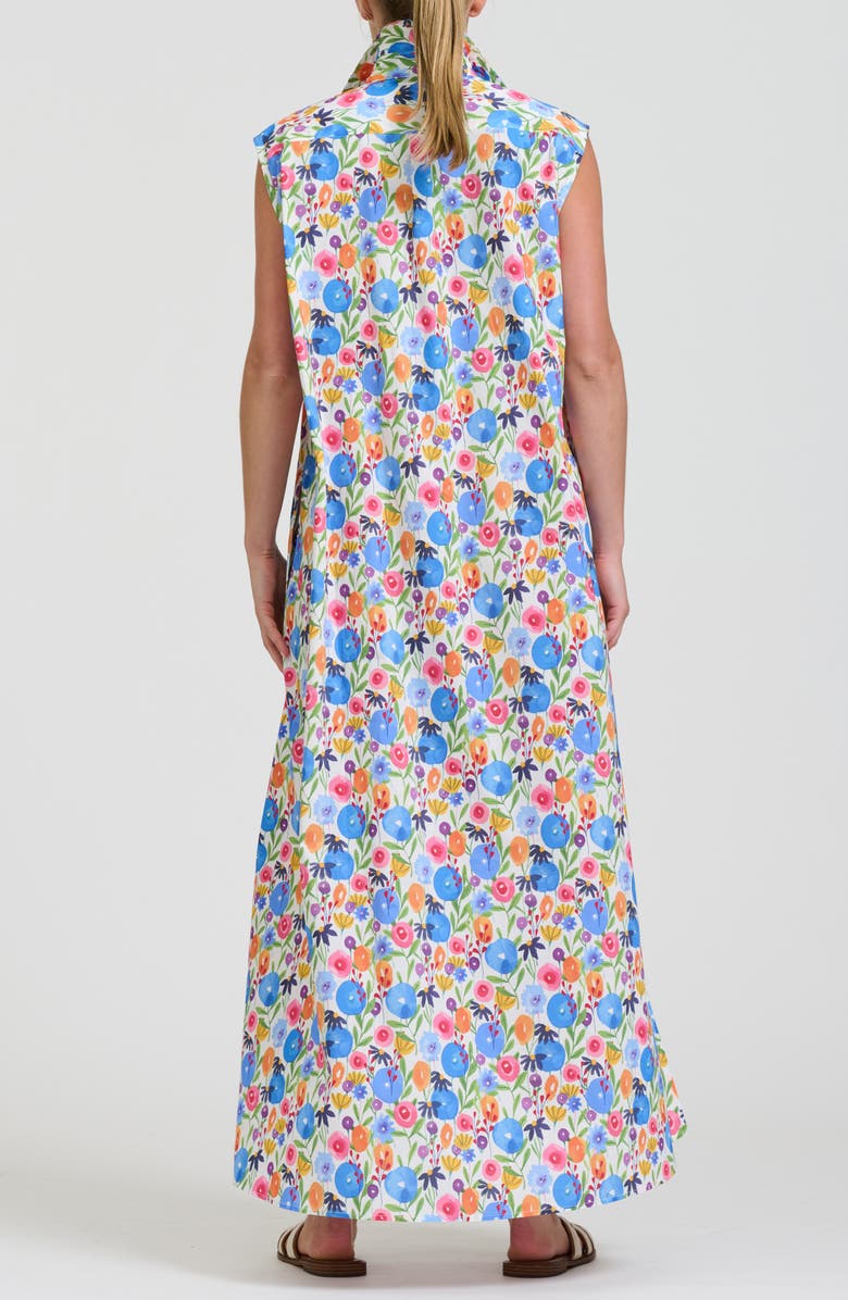 SHIRTY Sleeveless Tie Waist Shirtdress, Alternate, color, Summer Bouquet