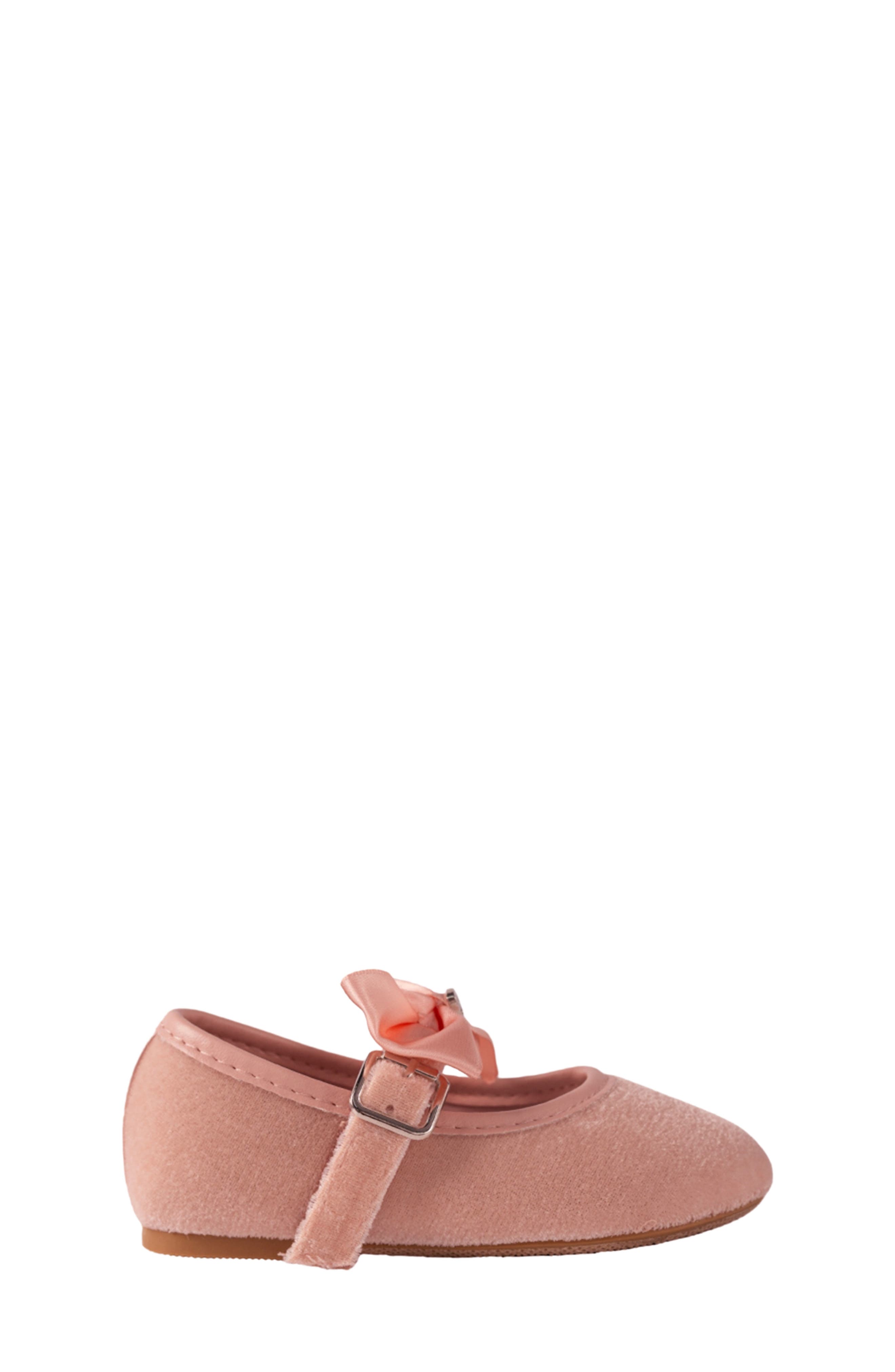 Kids' Velvet Mary Jane Flat, Alternate, color, BLUSH