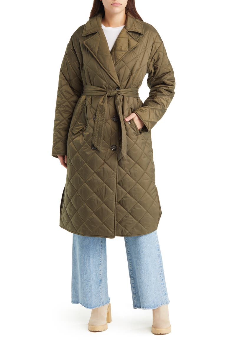 Kennedy Quilted Coat, Alternate, color, IVY GREEN