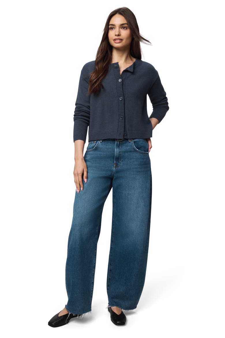 Amber Cropped Cardigan, Alternate, color, ICE NAVY