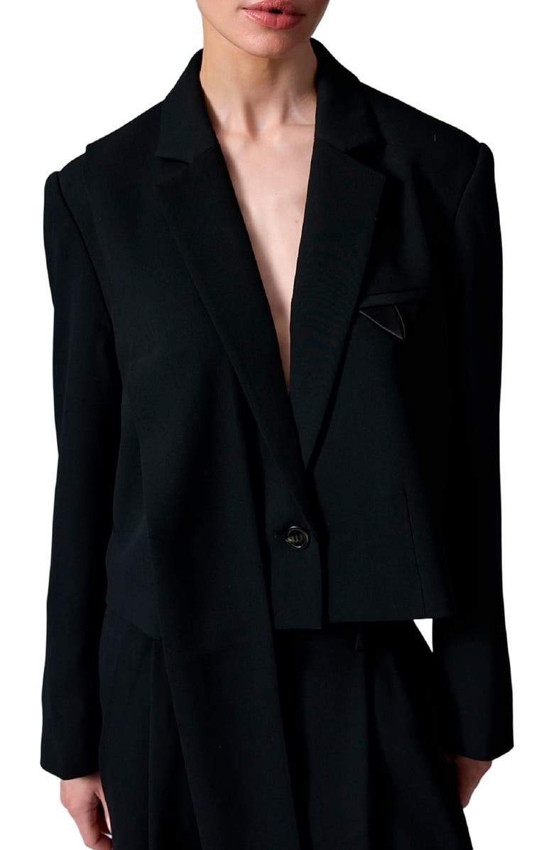 DAY Birger et Mikkelsen Edie Cropped Gabardine Blazer, Alternate, color, Black