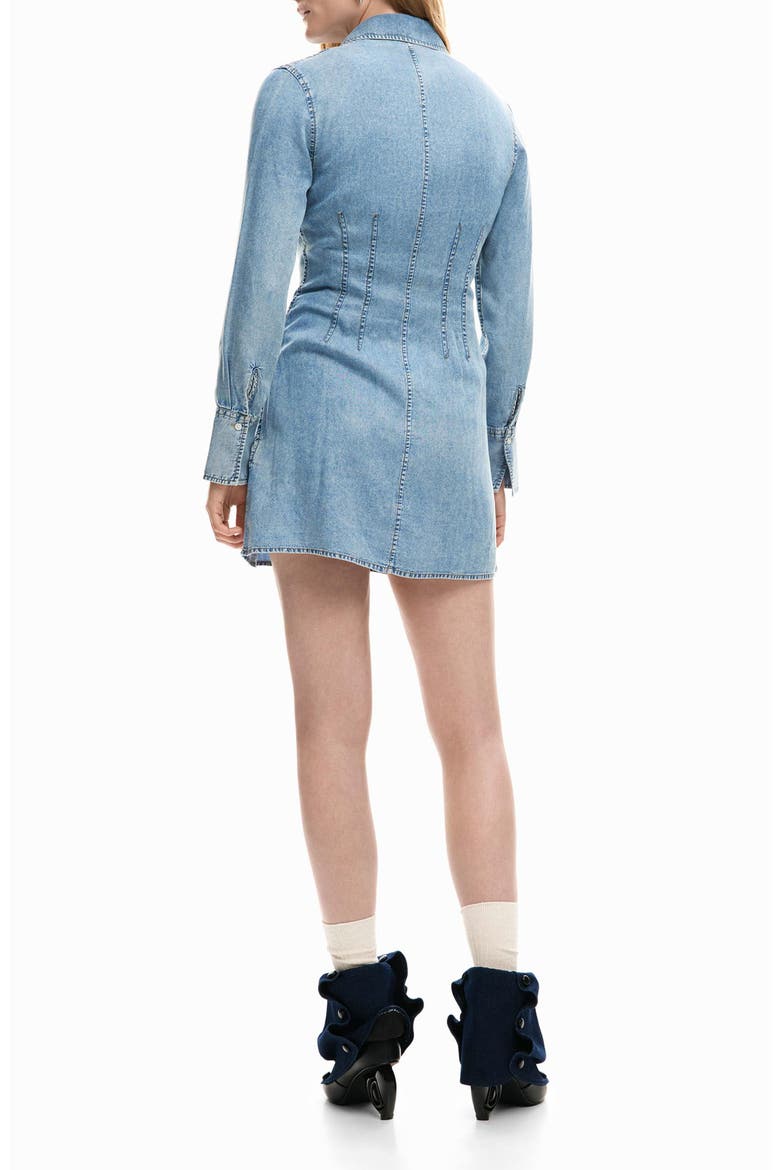 Long Sleeve Denim Shirtdress, Alternate, color, LIGHT BLUE