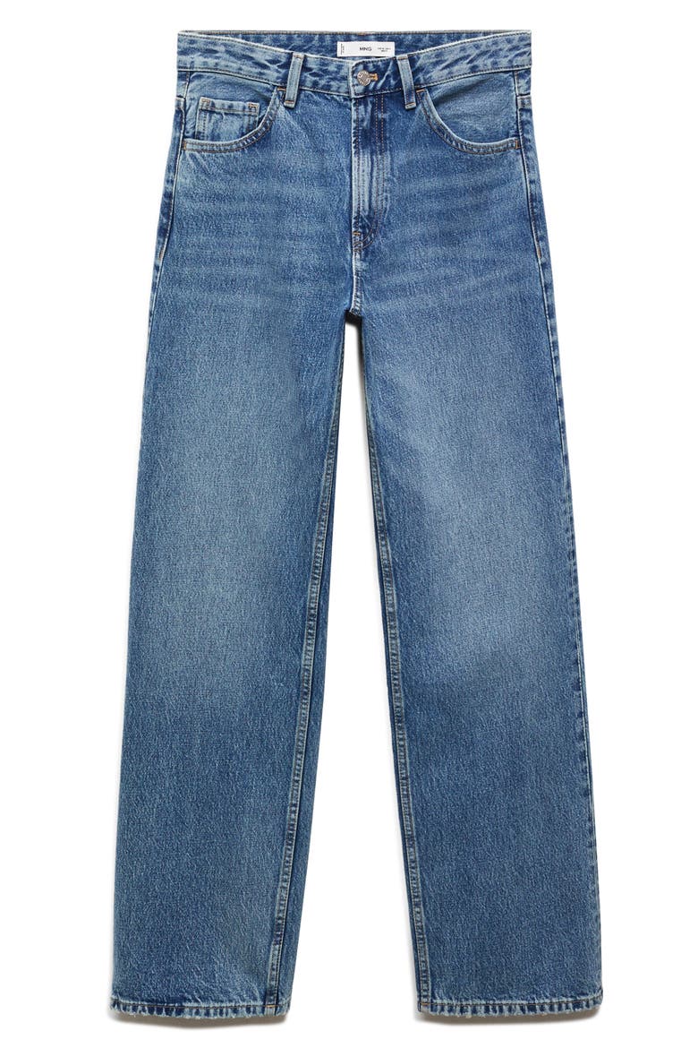 Mid Rise Straight Leg Jeans, Alternate, color, MEDIUM BLUE