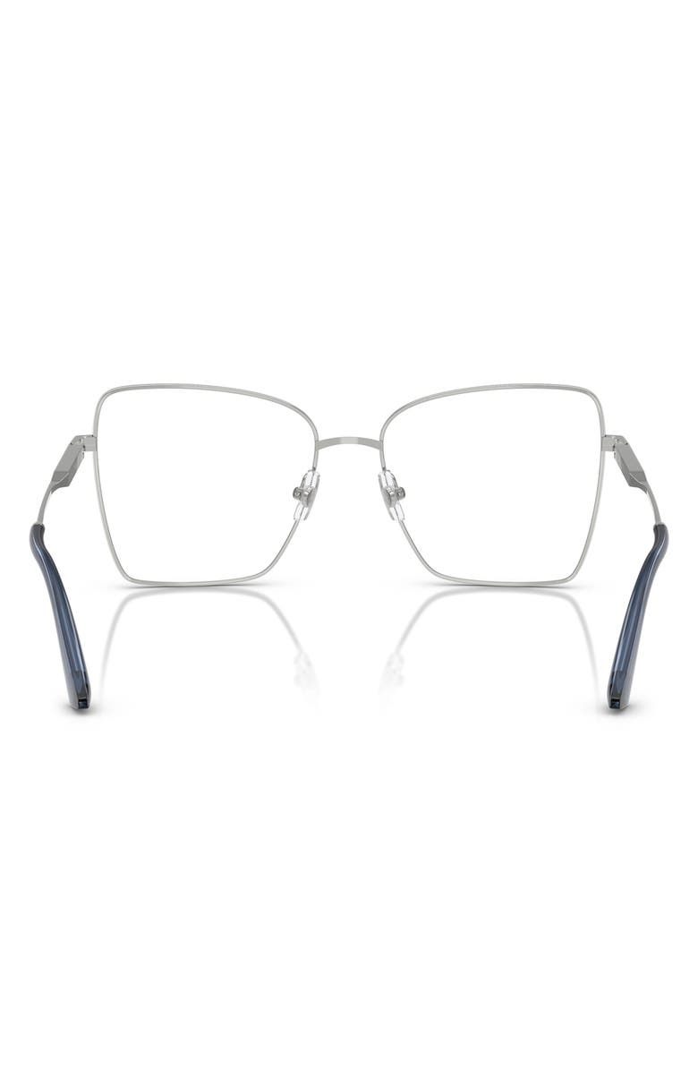 Jimmy Choo 55mm Pillow Optical Glasses, Alternate, color, Silver/ Blue / Demo Lens